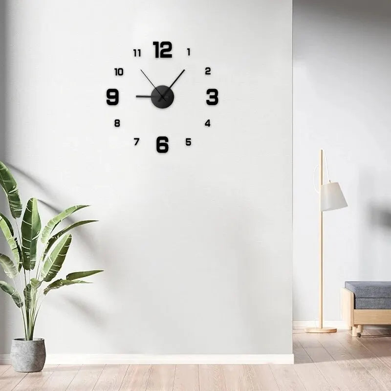 Creative Frameless DIY Wall Clock